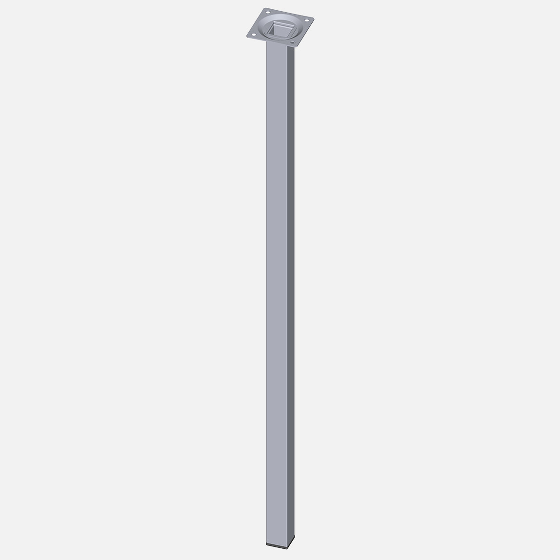    Regalux Masa Ayağı, Çelik boru kare, 700 mm krom  