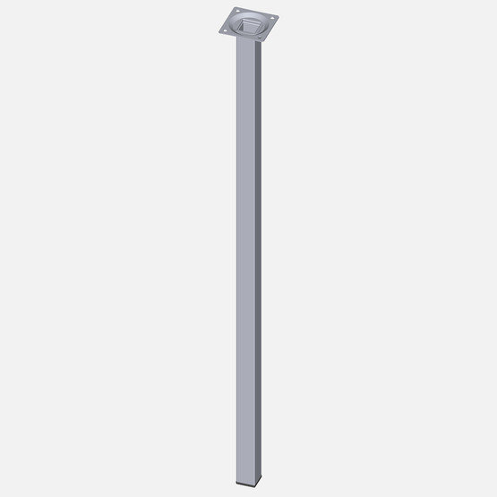 Regalux Masa Ayağı, Çelik boru kare, 700 mm krom 