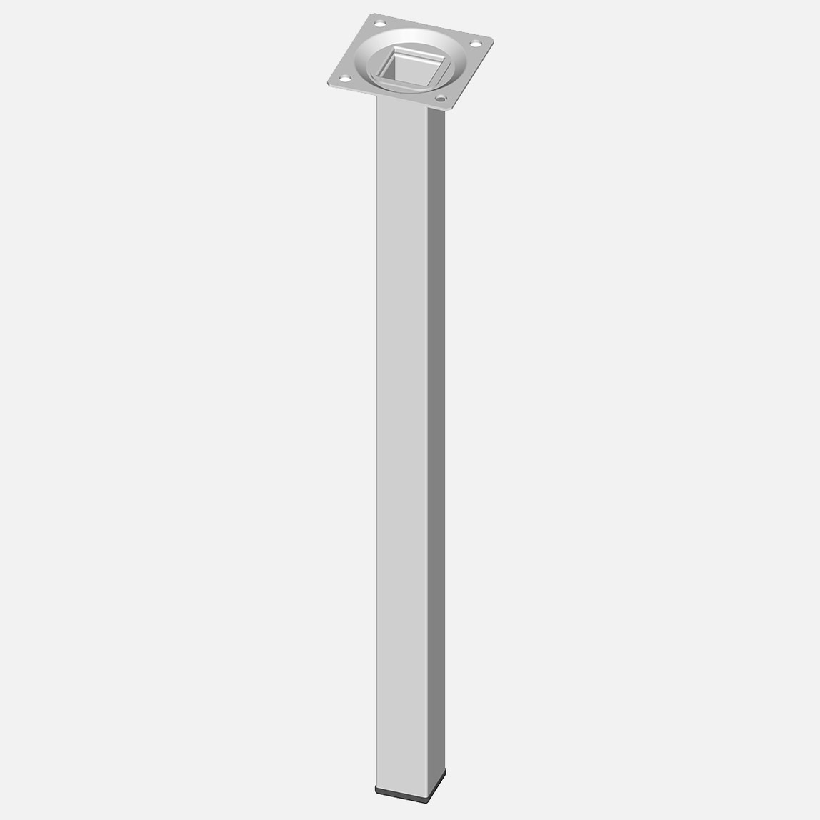    Regalux Masa Ayağı Çelik Boru Kare 400 mm (Beyaz)  
