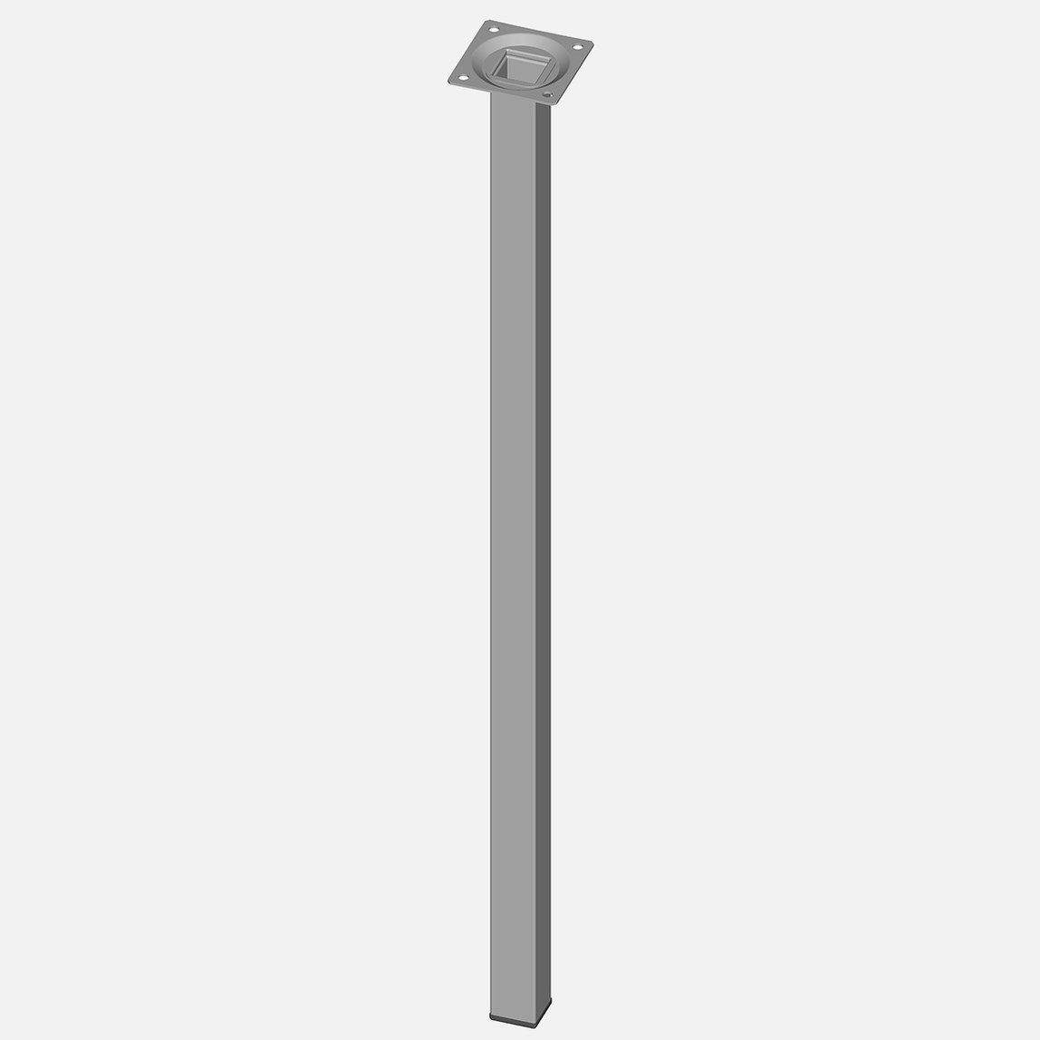    Regalux Masa Ayağı Çelik Boru Kare 600mm Beyaz  