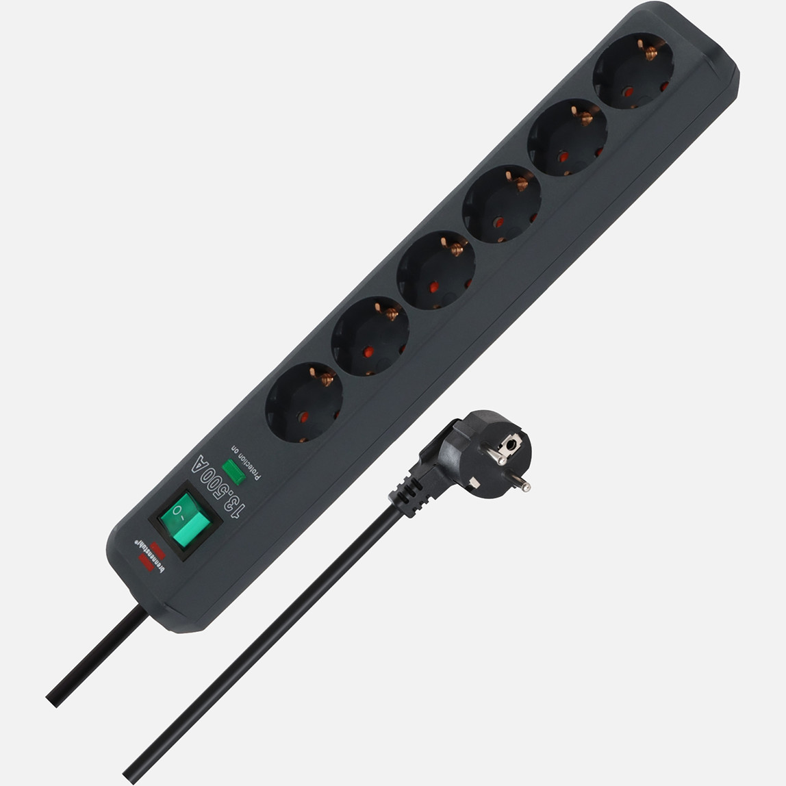    Brennenstuhl Eco Line 6'lı 13.500A Akım Korumalı Anahtarlı Priz  