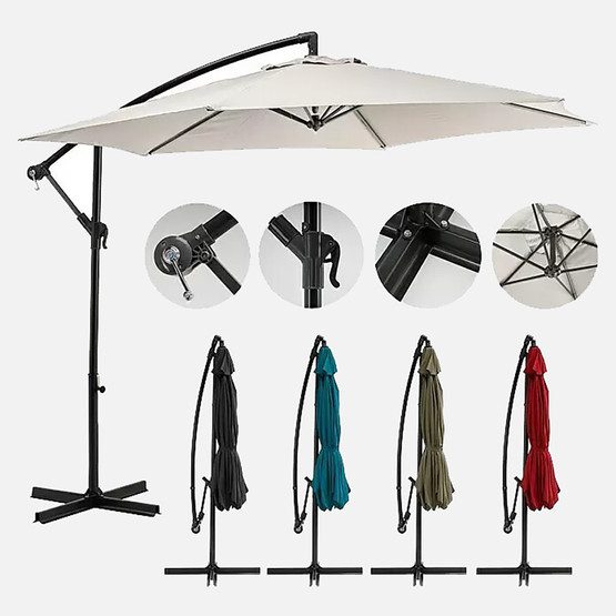 Sunfun Toscana Şemsiye Ekru 300 cm 