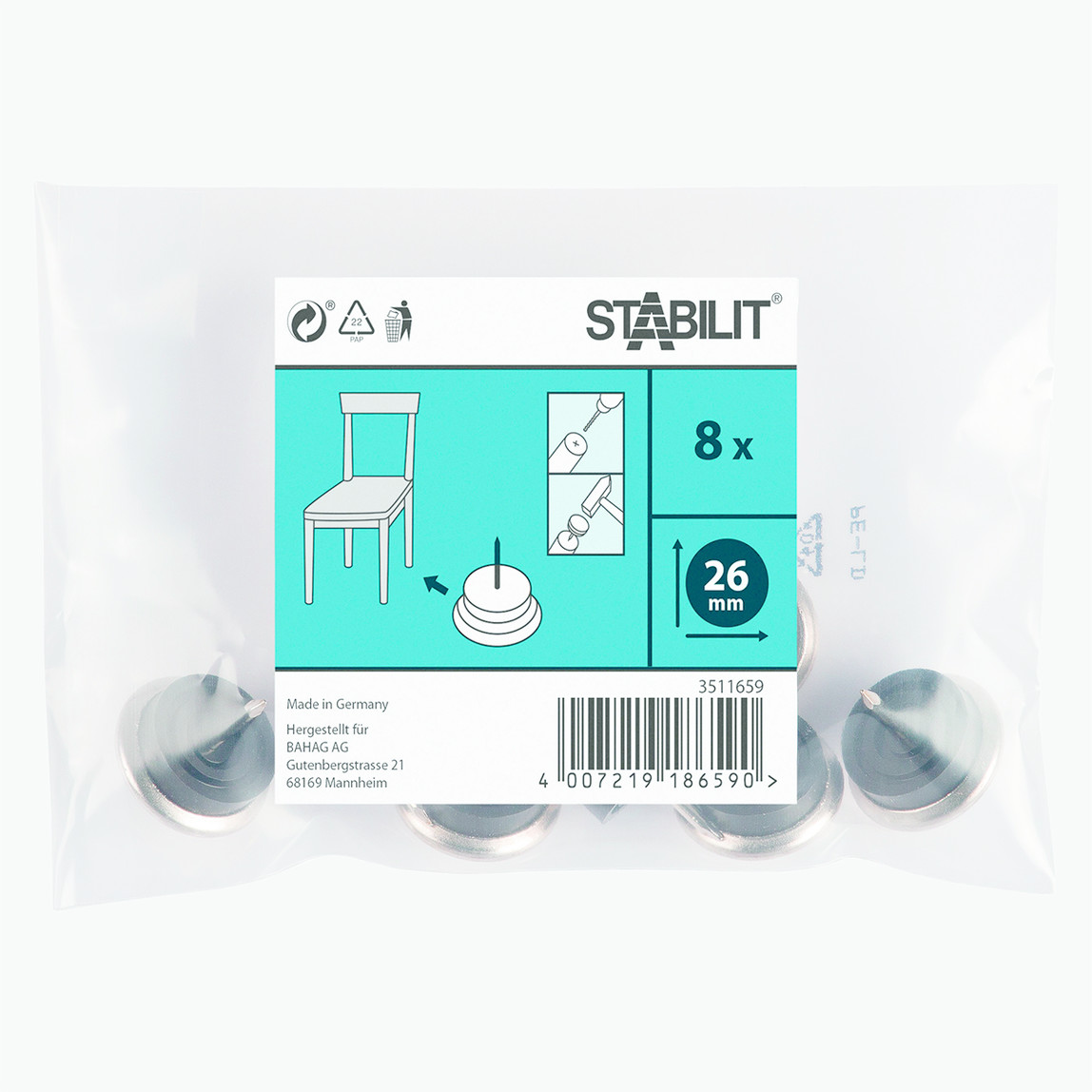    Stabilit Çelik Ayak 8 Adet  
