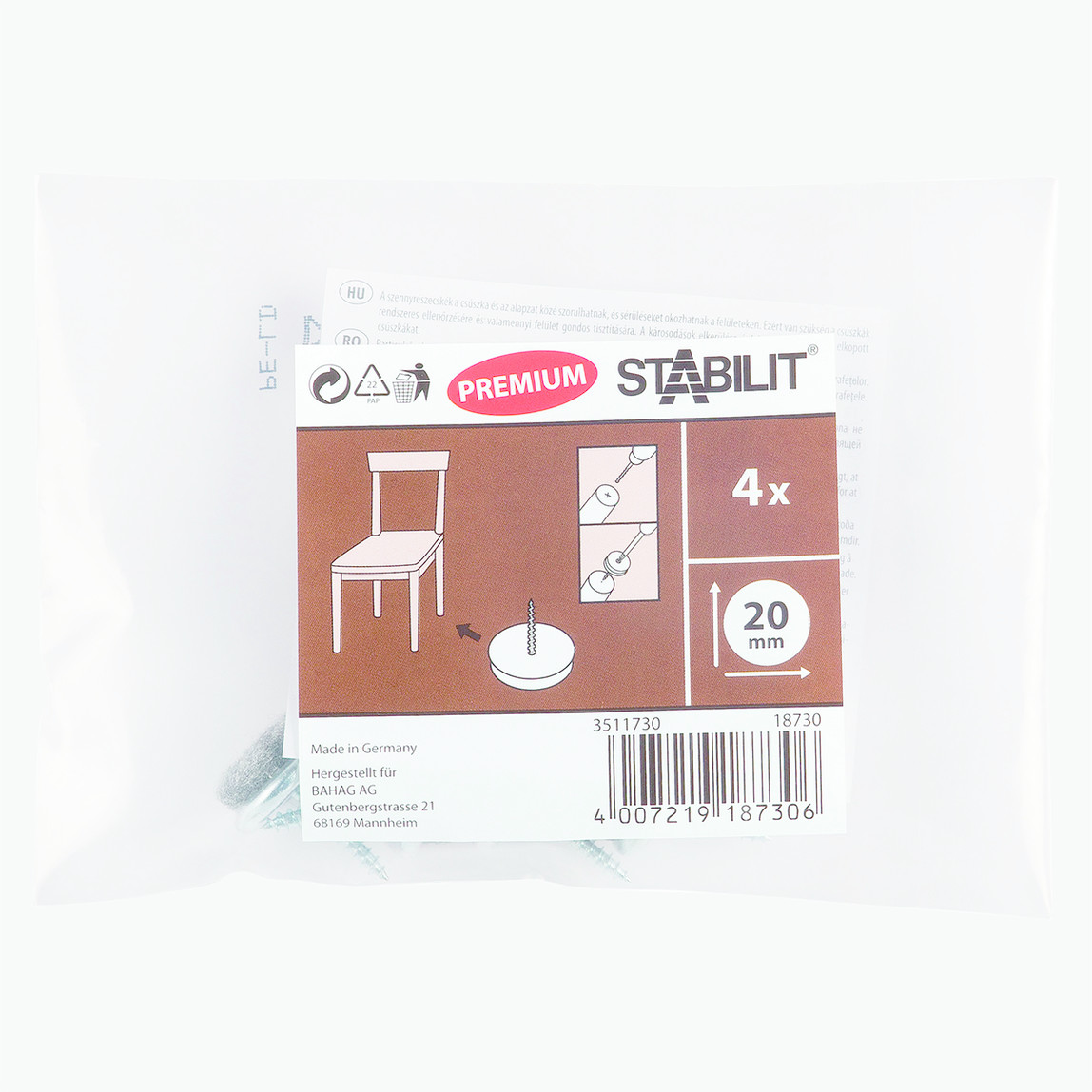    Stabilit Vidalı Keçe 20 mm  