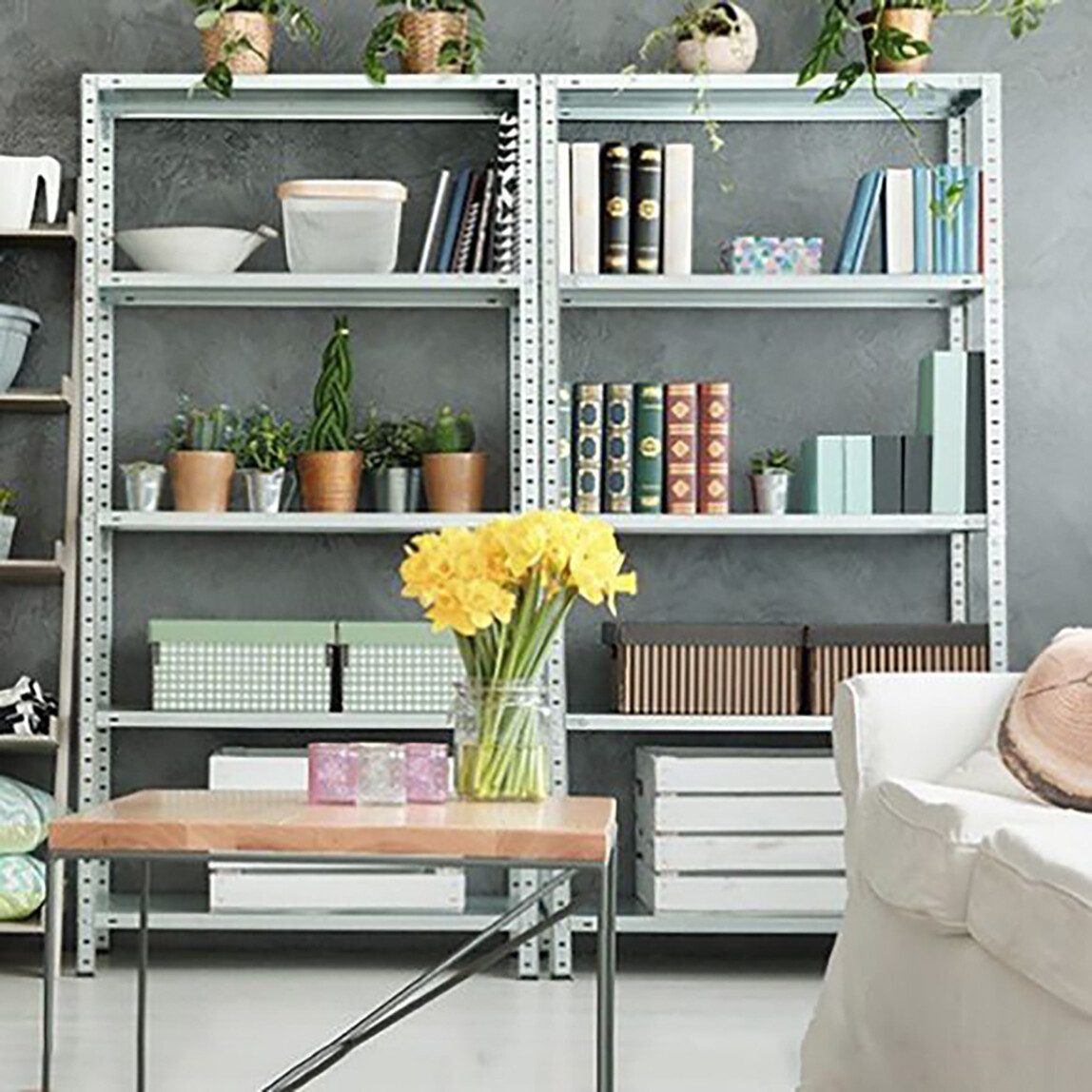    Regalux Metal 5 Katlı Raf 188x100x45cm  