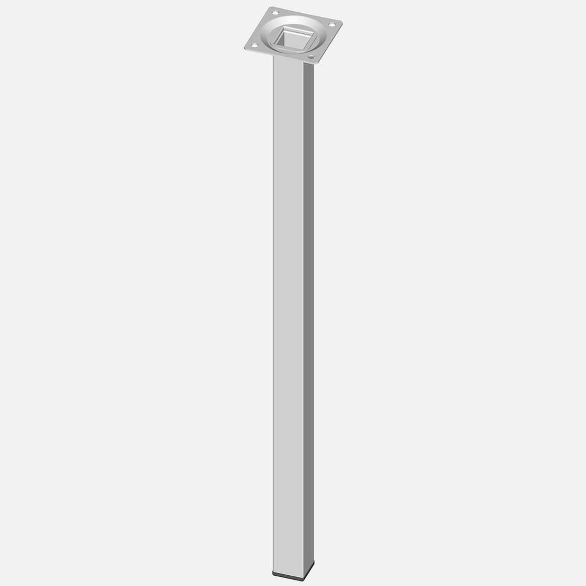    Regalux Masa Ayağı, Çelik boru kare, 500mm, beyaz   