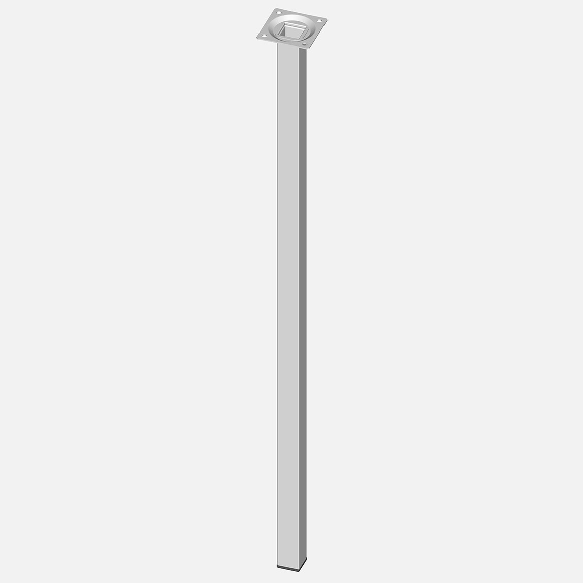    Regalux Masa Ayağı, Çelik boru kare, 700mm, beyaz   