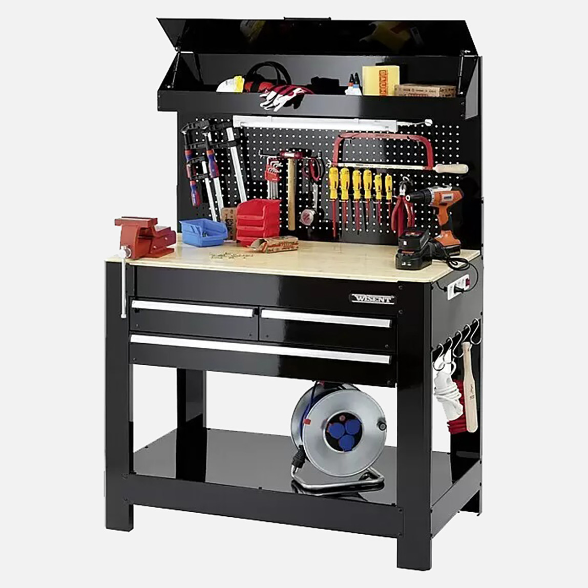    Wisent 3 Çekmeceli Işıklı Çalışma Tezgahı  