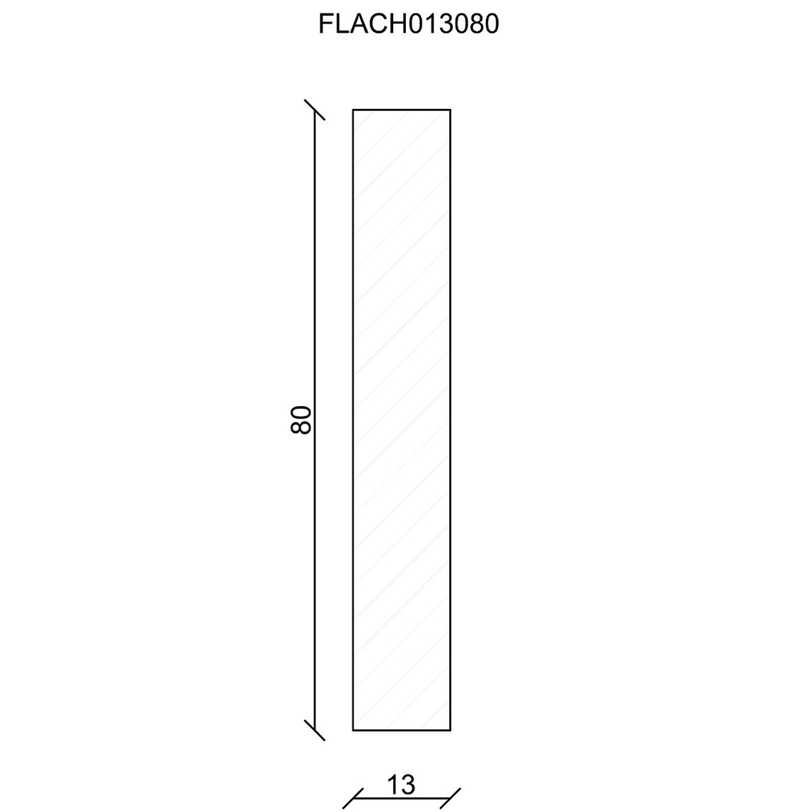    Neuhofer Düz Ahşap Çıta 13x80 mm  240 cm 