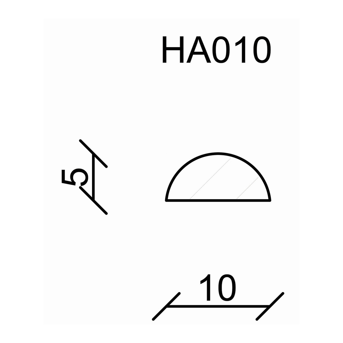    Neuhofer Yarı Yuvarlak Ahşap Çıta 10 mm 100 cm 