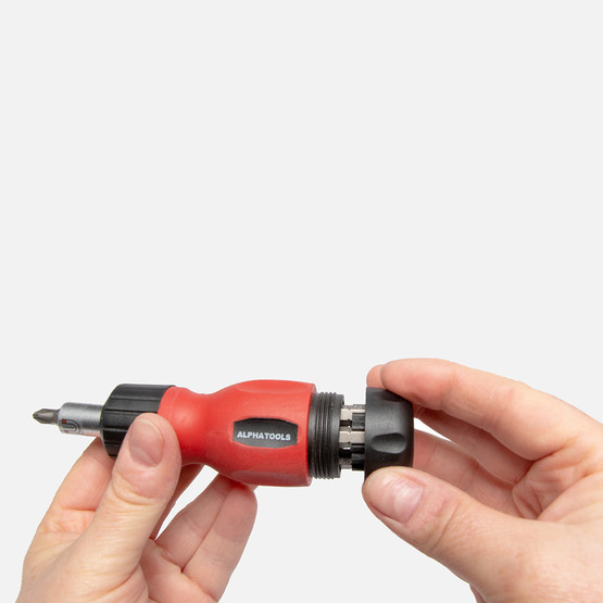 Alpha Tools 6 Bits Uçlu Mini Cırcır Tornavida 
