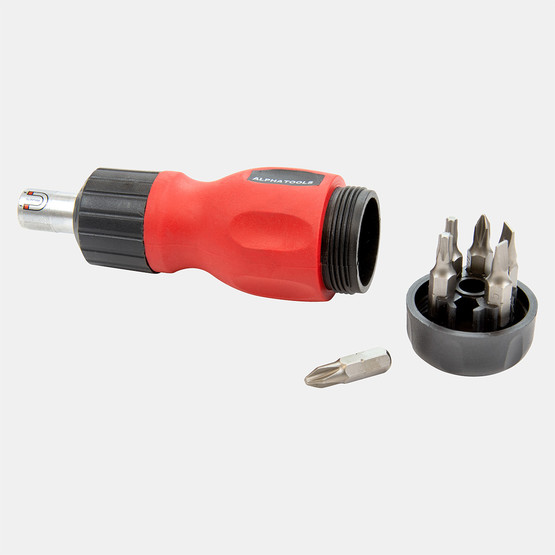 Alpha Tools 6 Bits Uçlu Mini Cırcır Tornavida 