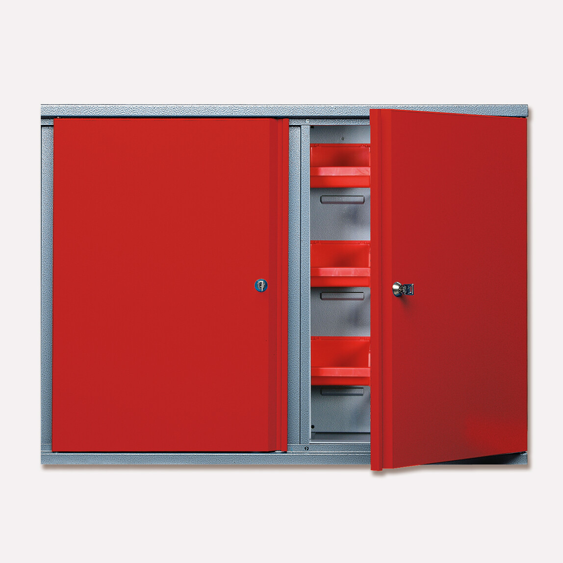    Wisent 2 Kapaklı Anahtarlı Metal Asma El Aleti Dolabı  