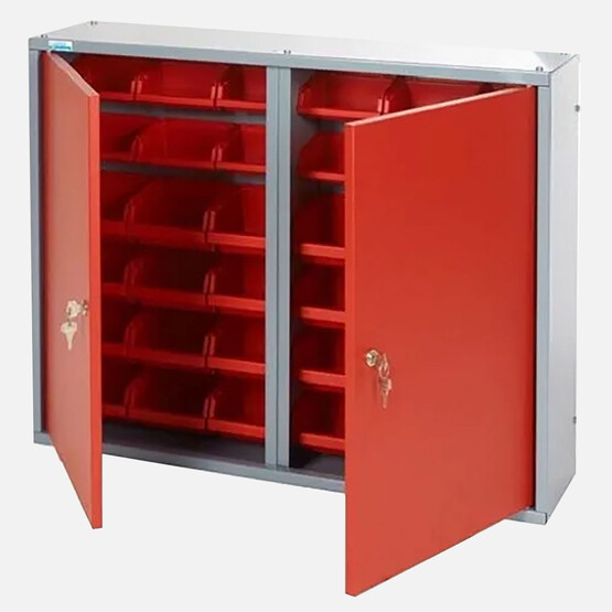 Wisent 2 Kapaklı Anahtarlı Metal Asma El Aleti Dolabı 