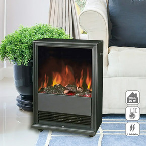 Voltomat 2000 W Dikdörtgen Ayaklı Dekoratif Şömine Antrasit