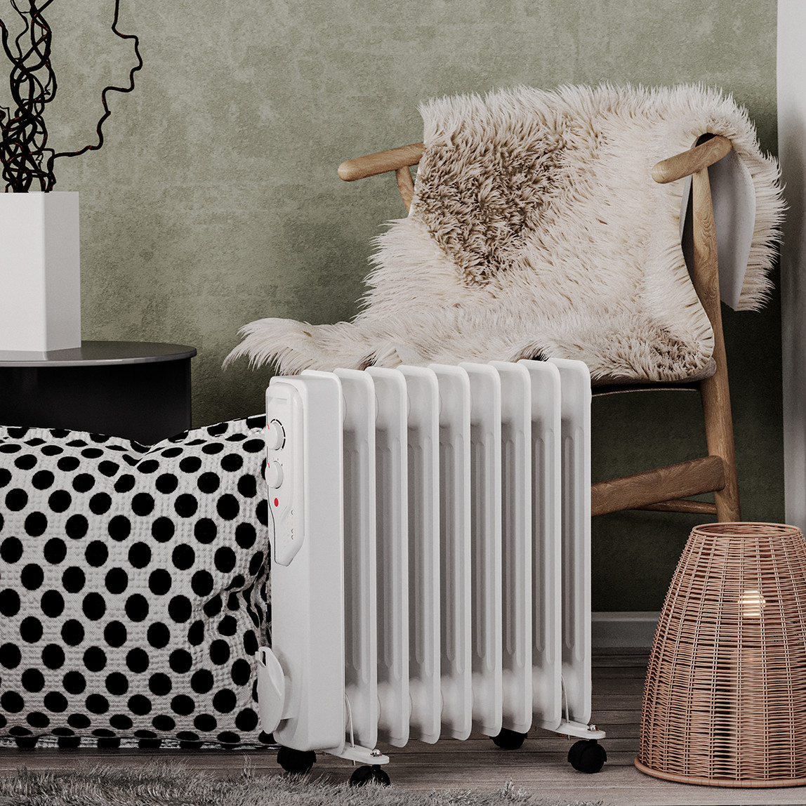    Voltomat Termostatlı 2000 W 9 Dilim Yağlı Radyatör Beyaz   