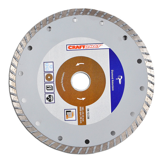 Craftomat Elmas Kesici Disk 180 mm Kahve Doğaltaş  