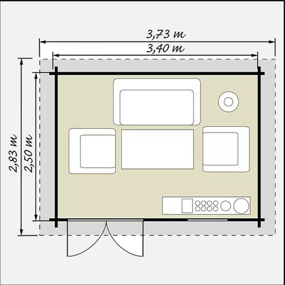 Lounge 1 Ahşap Bahçe Evi  