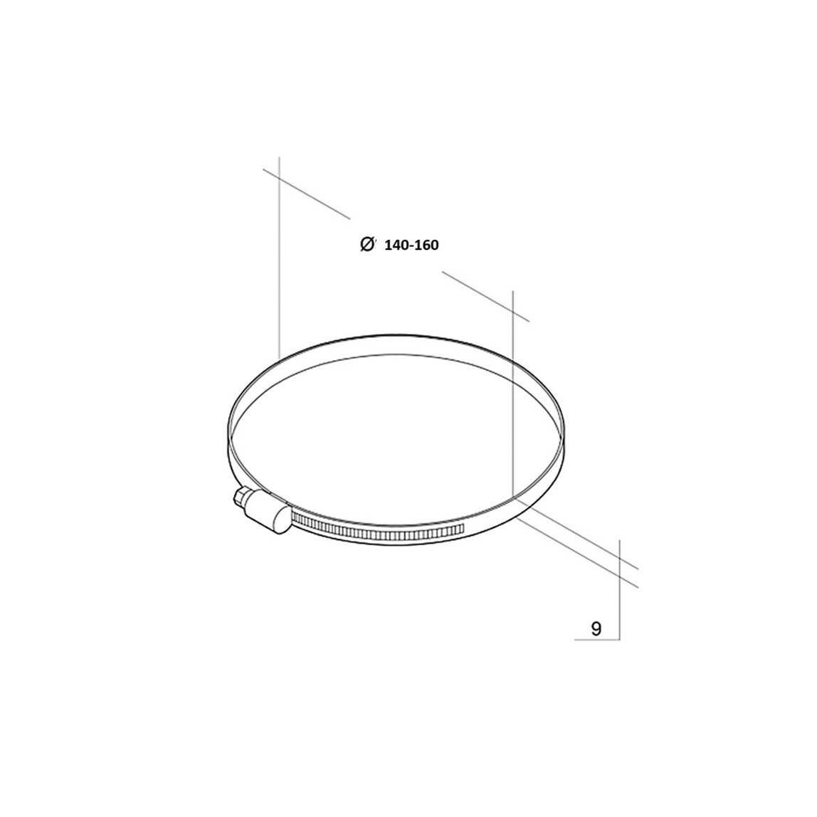    İlöz Metal Kelepçe Çap 140-160 mm  