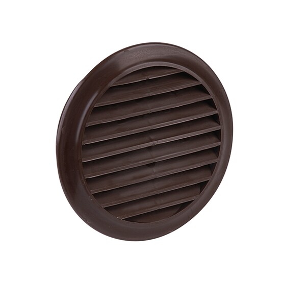 İlöz Yuvarlak Dış Duvar Izgarası Çap 100 mm Kahve 