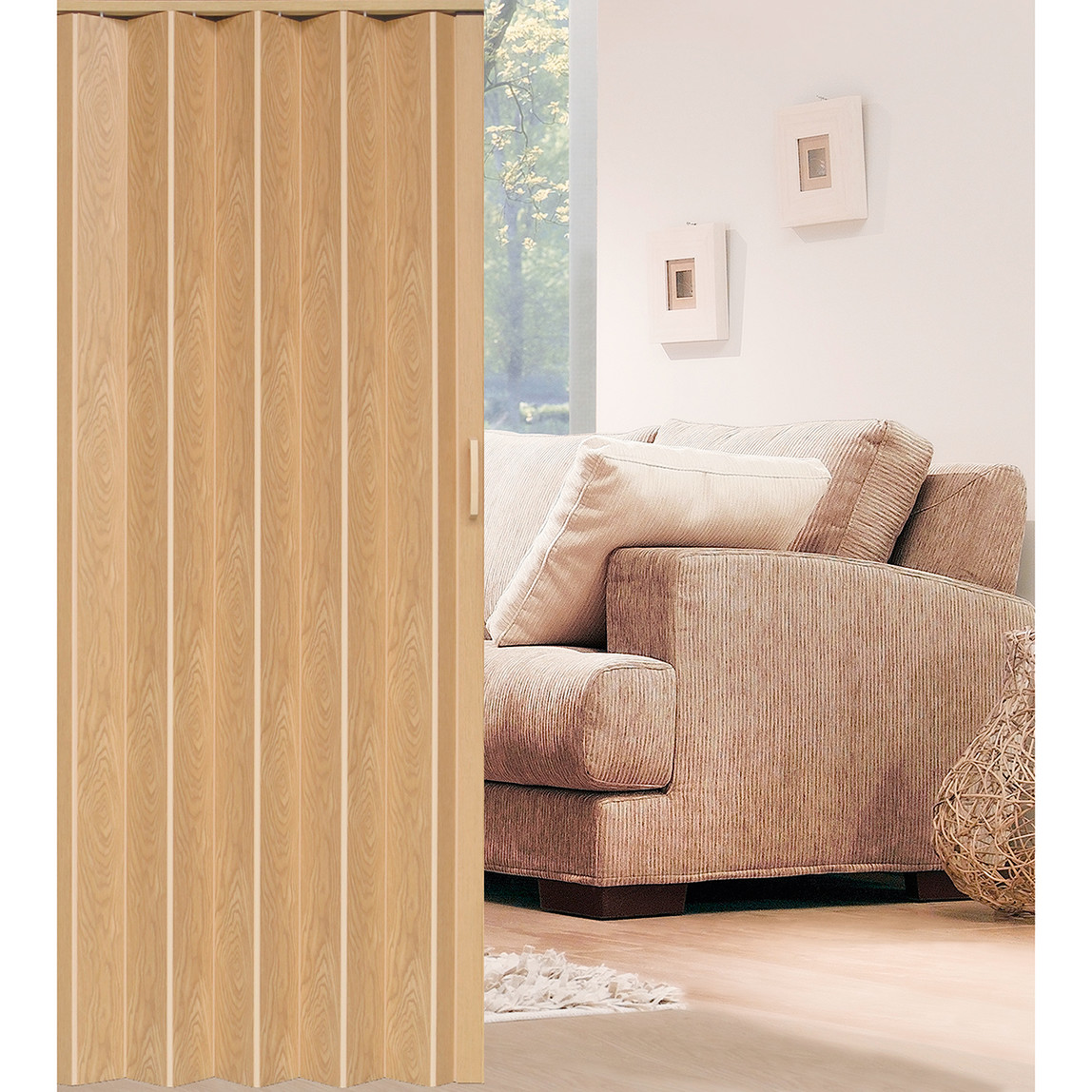    BAUHAUS Pvc Akordiyon Kapı Meşe  