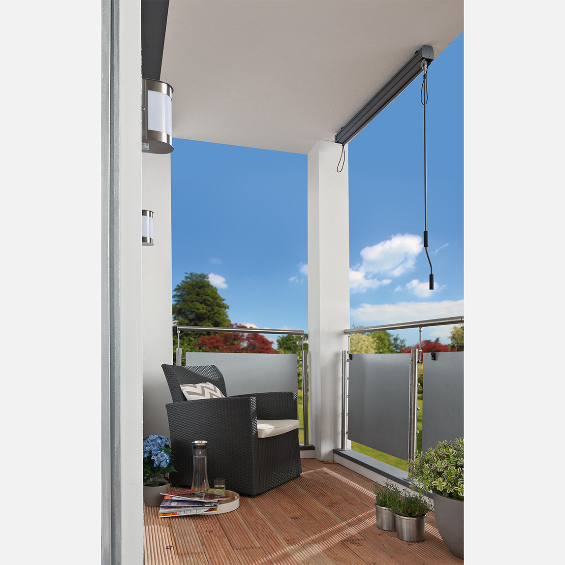    Sunfun Balkon Gölgelendirme Dikey Stor Tente Gri 