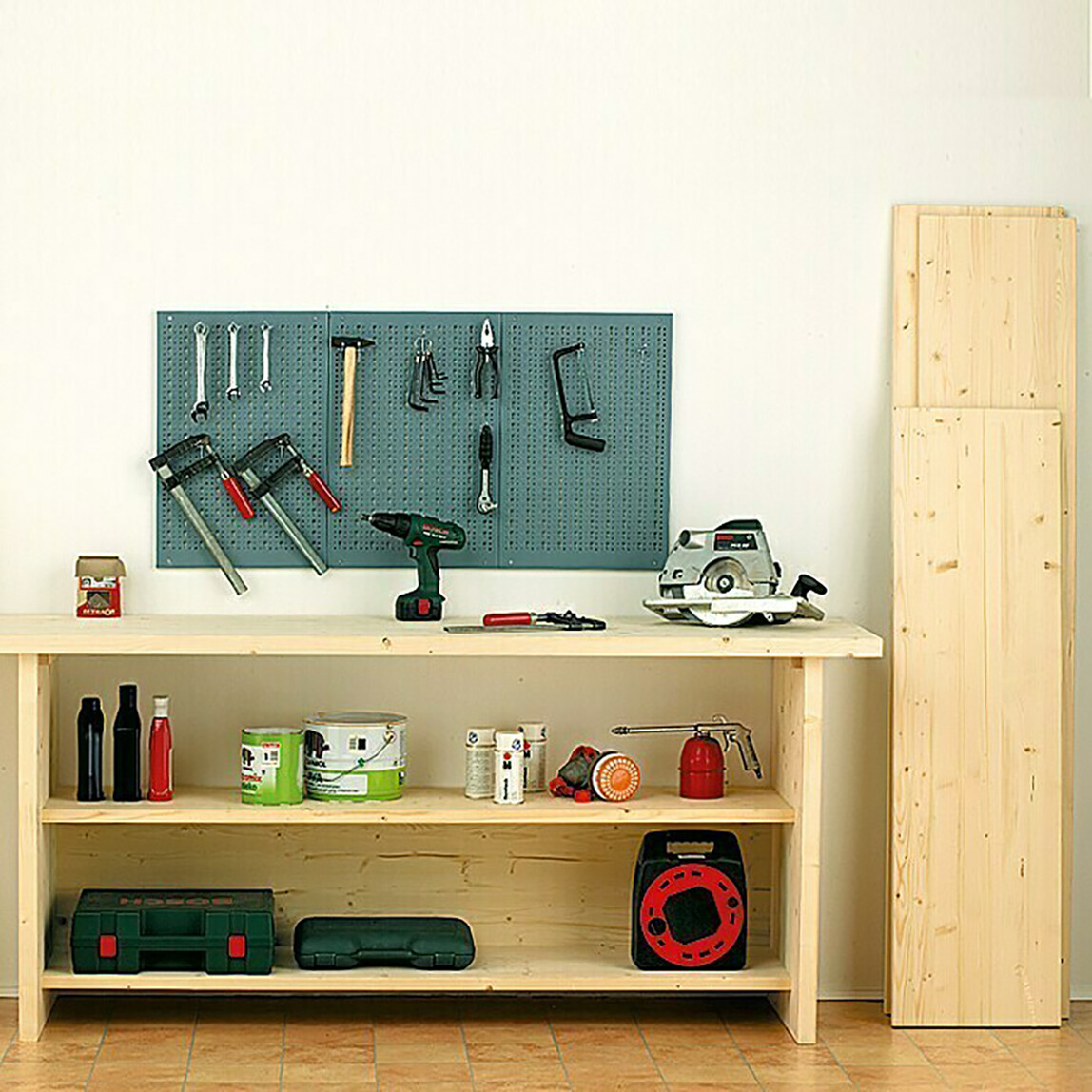    Rettenmeier Ladin Ahşap Çalışma Tezgahı 240x60x4 cm  