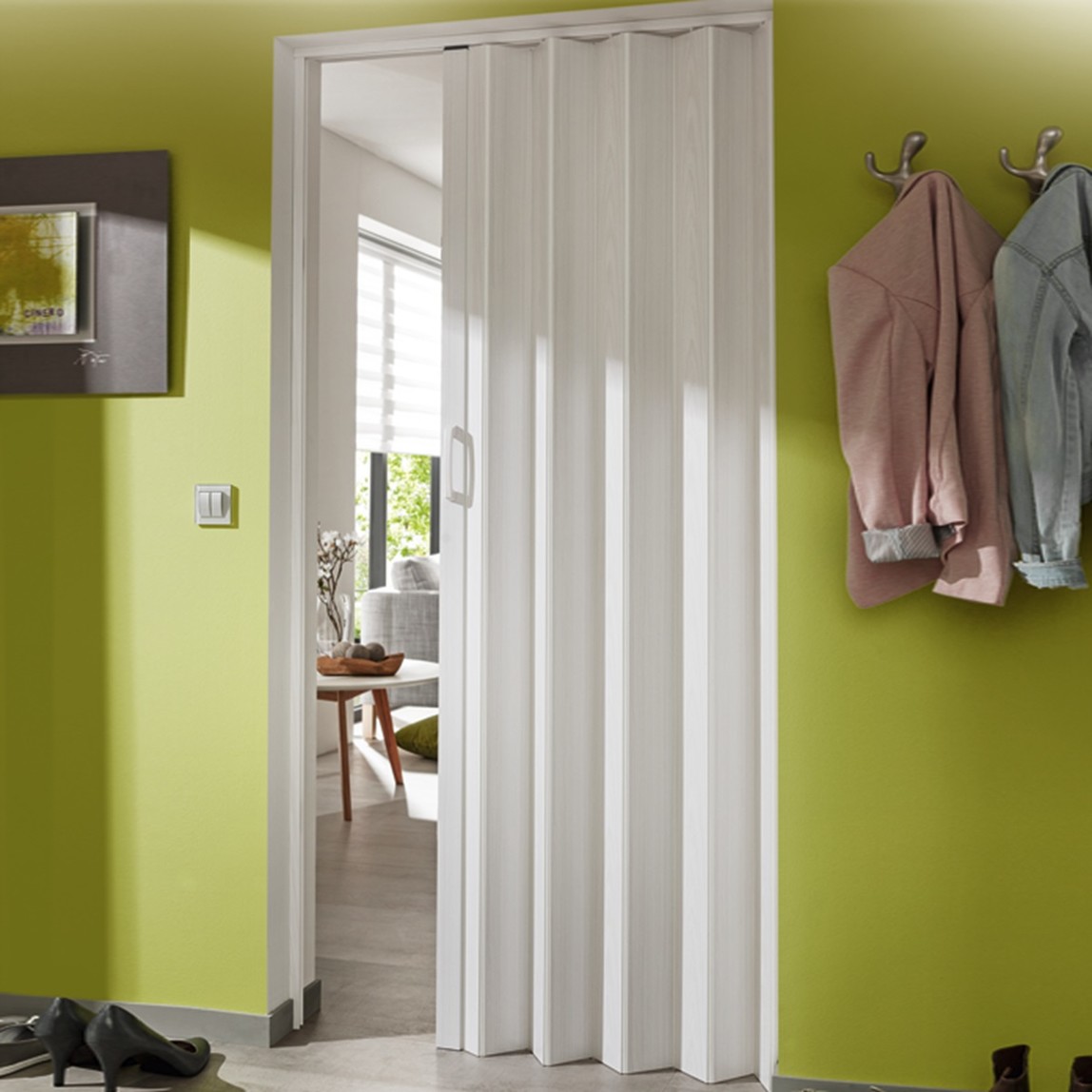    BAUHAUS Pvc Akordiyon Kapı Beyaz   