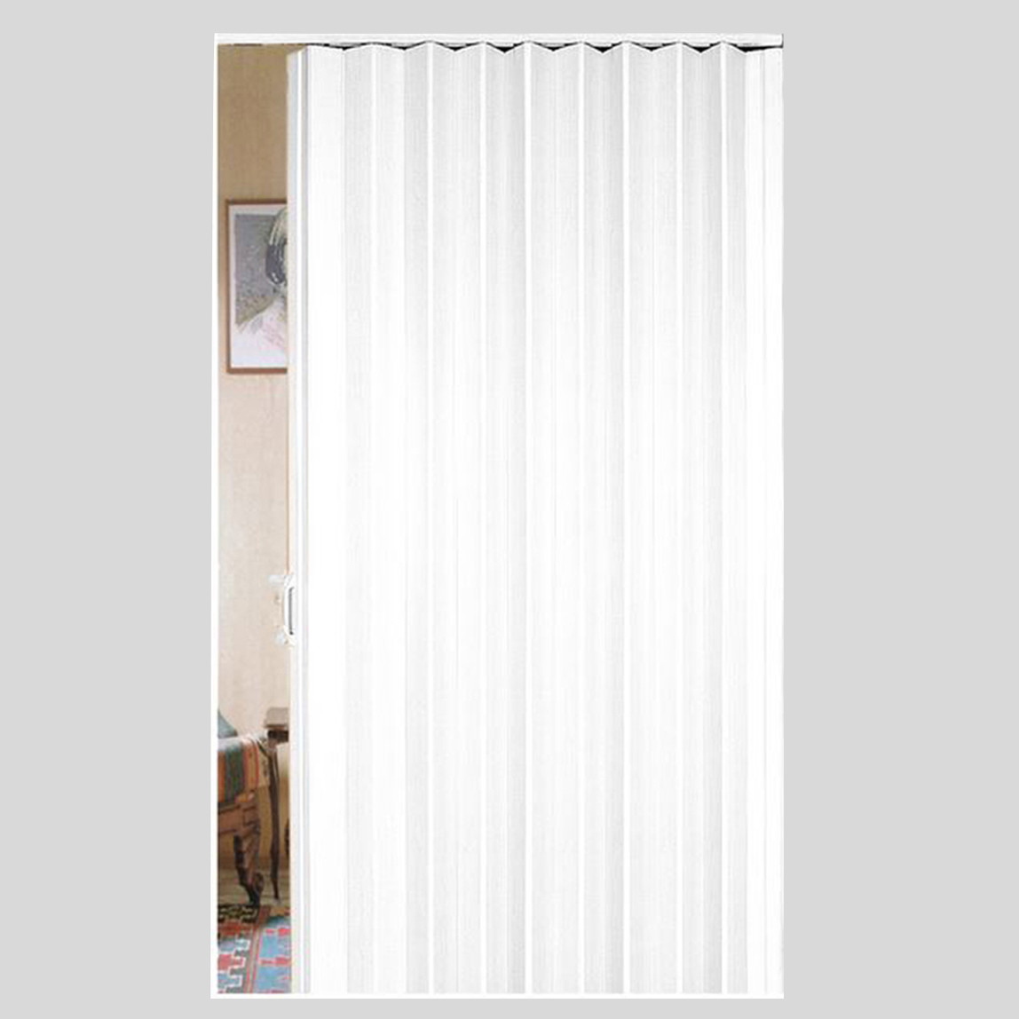    PVC Katlanır Akordiyon Kapı Beyaz   