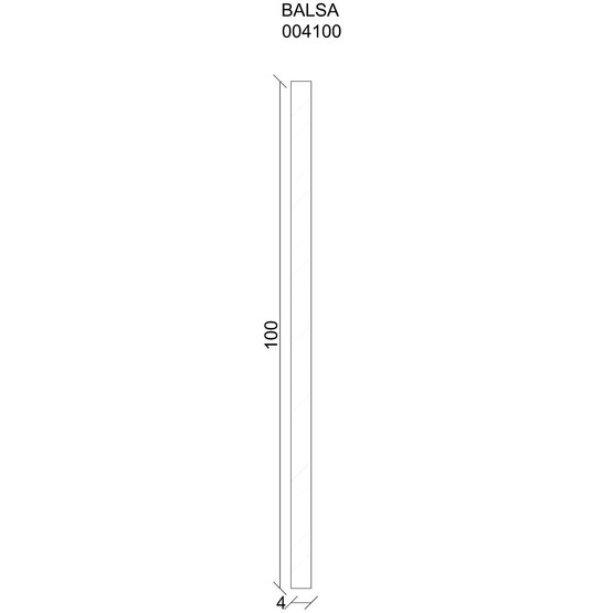 Neuhofer Balsa Ahşap Çıta  4x100 mm 100 cm
