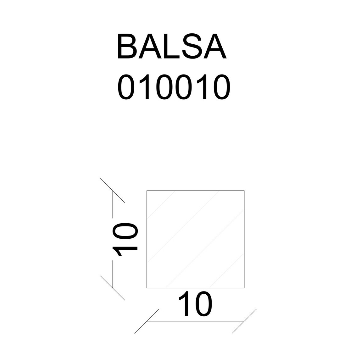    Neuhofer Balsa Ahşap Çıta  10x10 mm 100 cm 