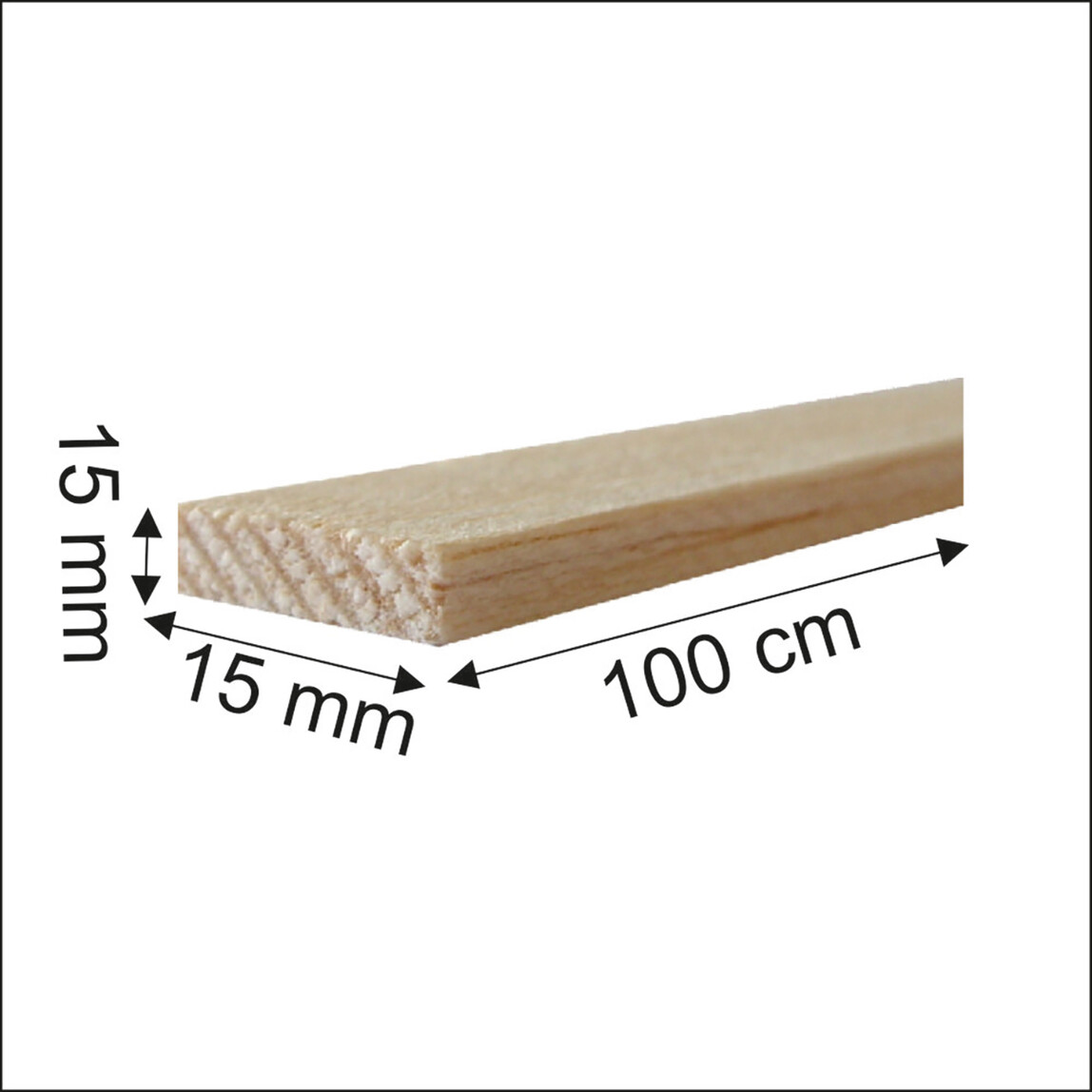    Neuhofer Balsa Ahşap Çıta  15x15 mm 100 cm 