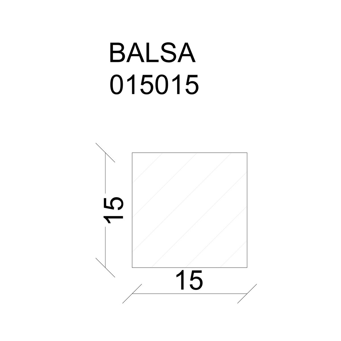    Neuhofer Balsa Ahşap Çıta  15x15 mm 100 cm 
