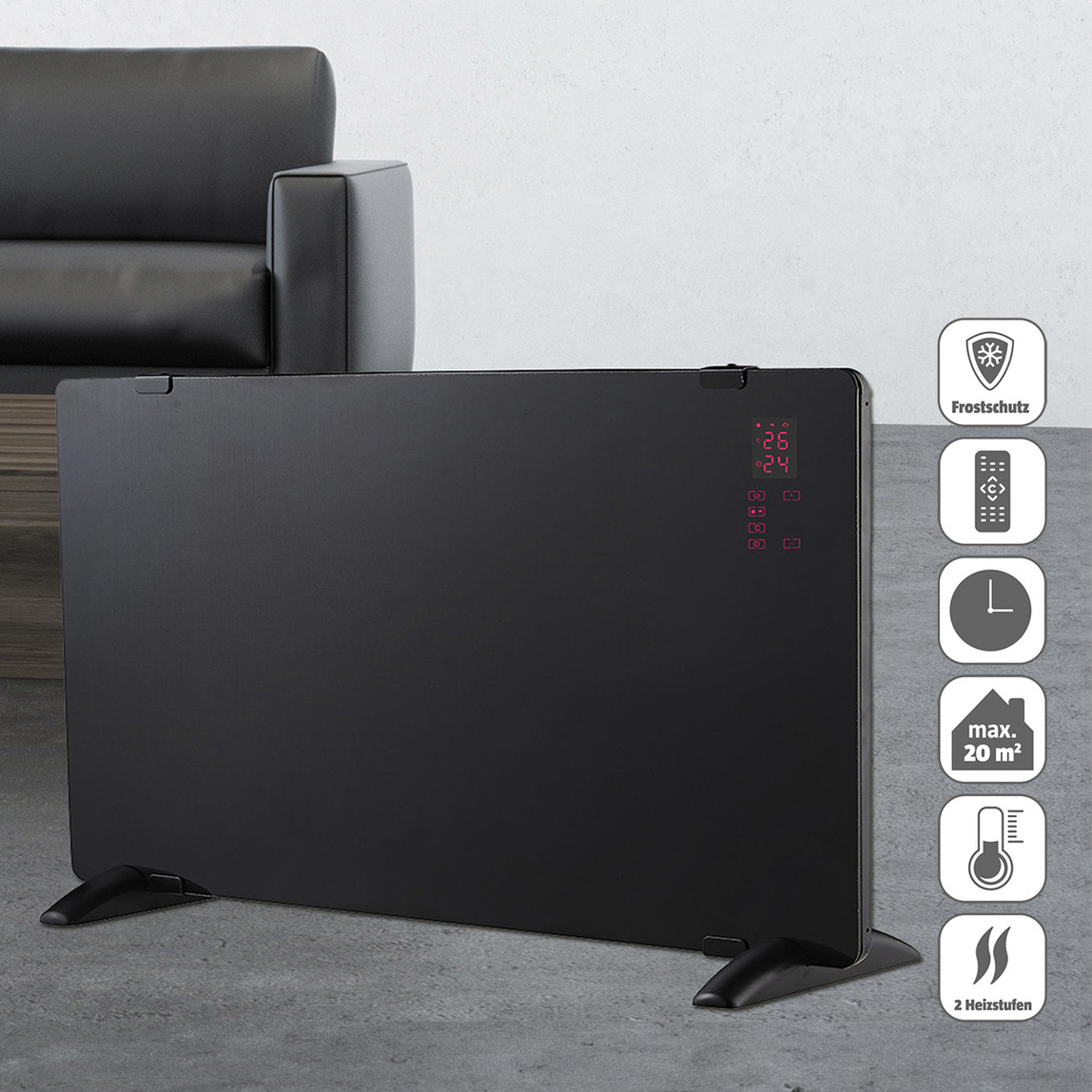    Voltomat Cam Konvektör 2000W Siyah 