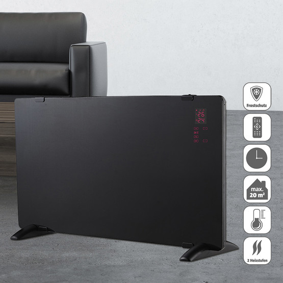 Voltomat Cam Konvektör 2000W Siyah