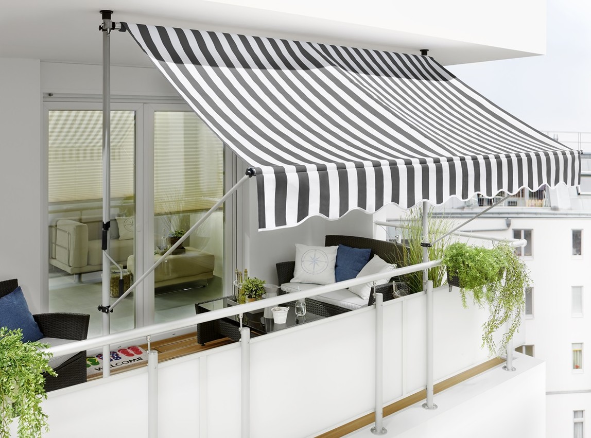    Sunfun Teleskopik Tente Gri-Beyaz 300x130 cm  