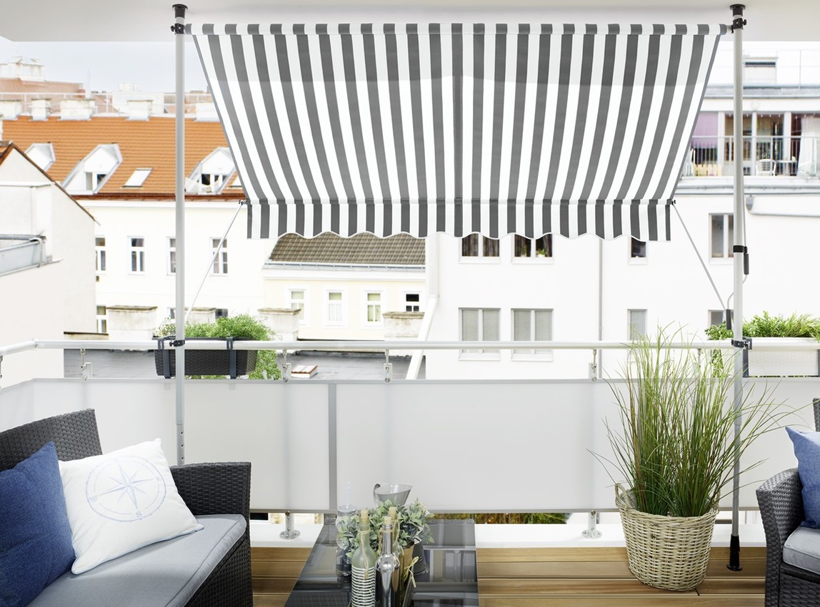    Sunfun Teleskopik Tente Gri-Beyaz 300x130 cm  