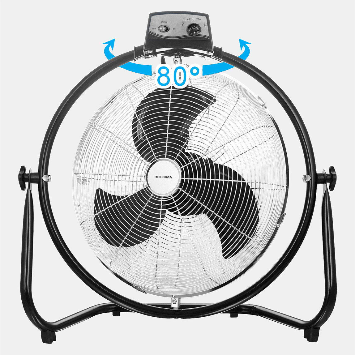    Voltomat Sanayi Yer Vantilatörü 100W Siyah 