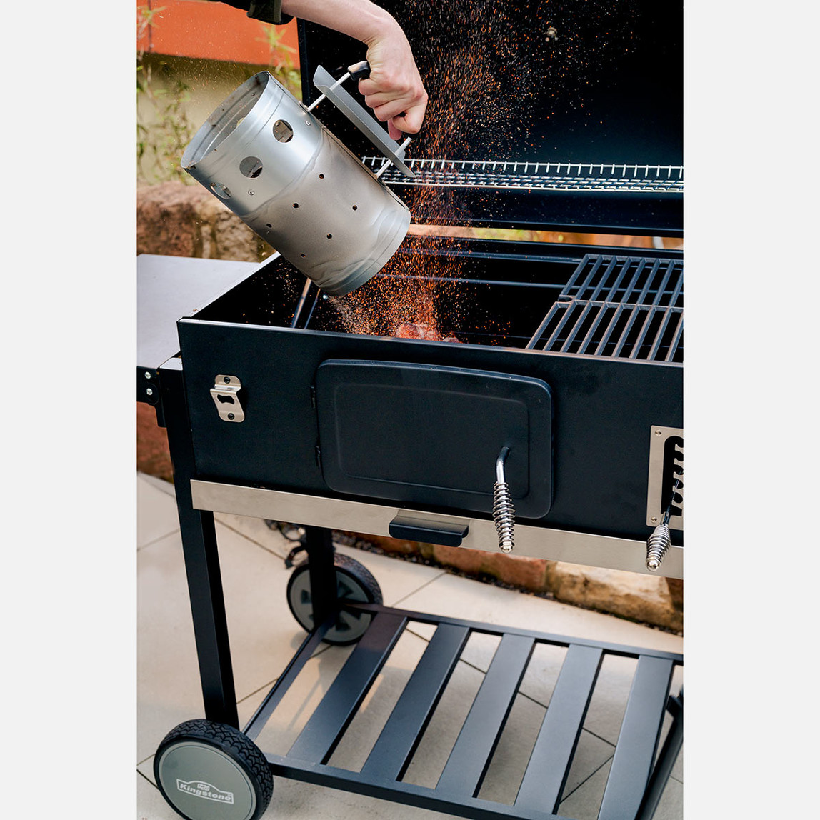    Kingstone Kömürlü Mangal Black Angus XXL 70x43 cm  