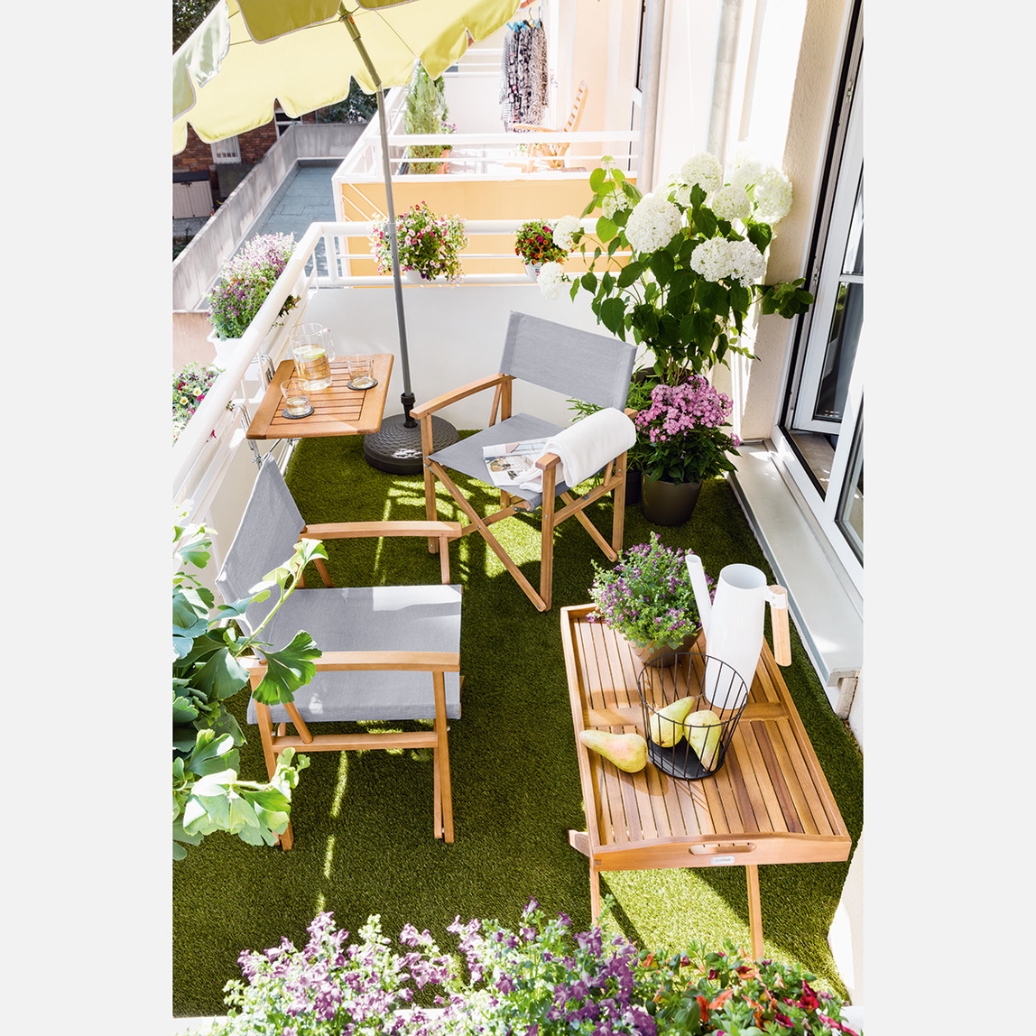    Sunfun Diana Katlanır Ahşap Balkon Masası  