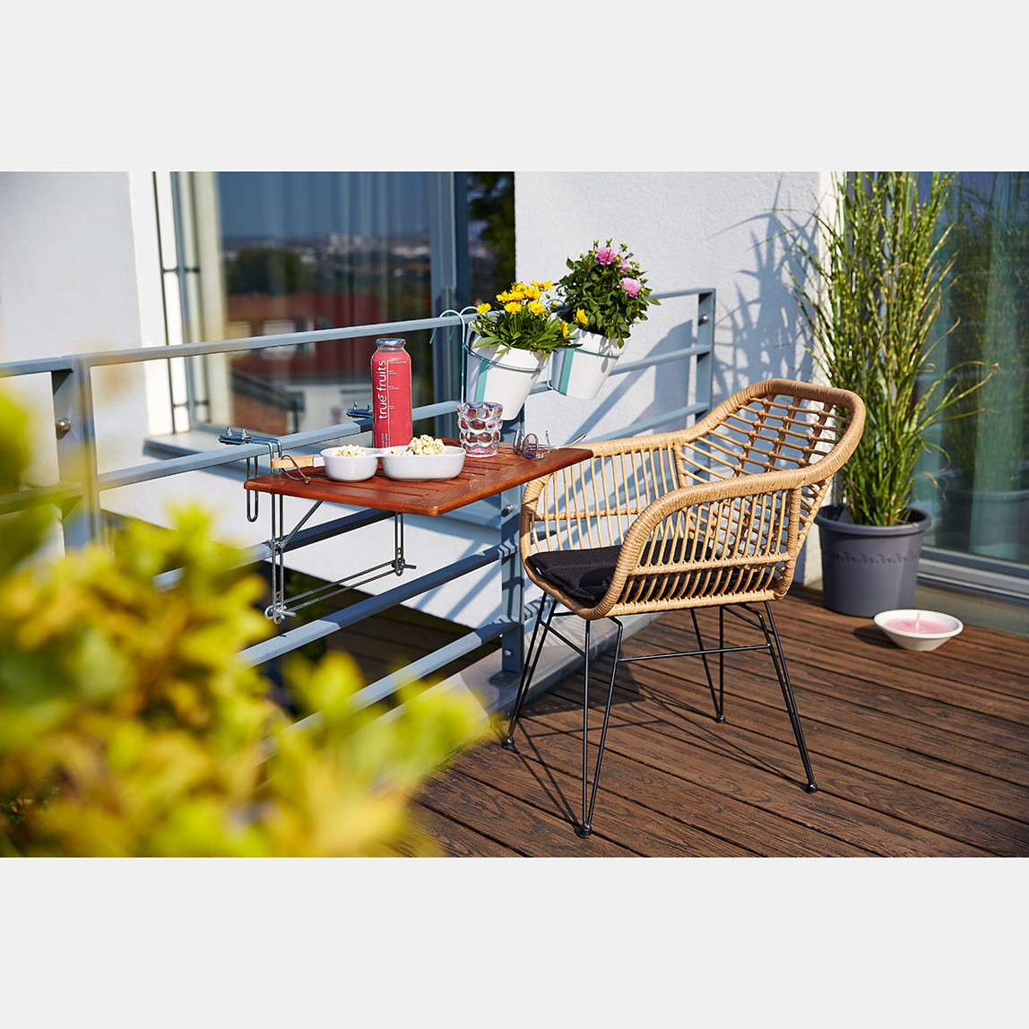    Sunfun Diana Katlanır Ahşap Balkon Masası  