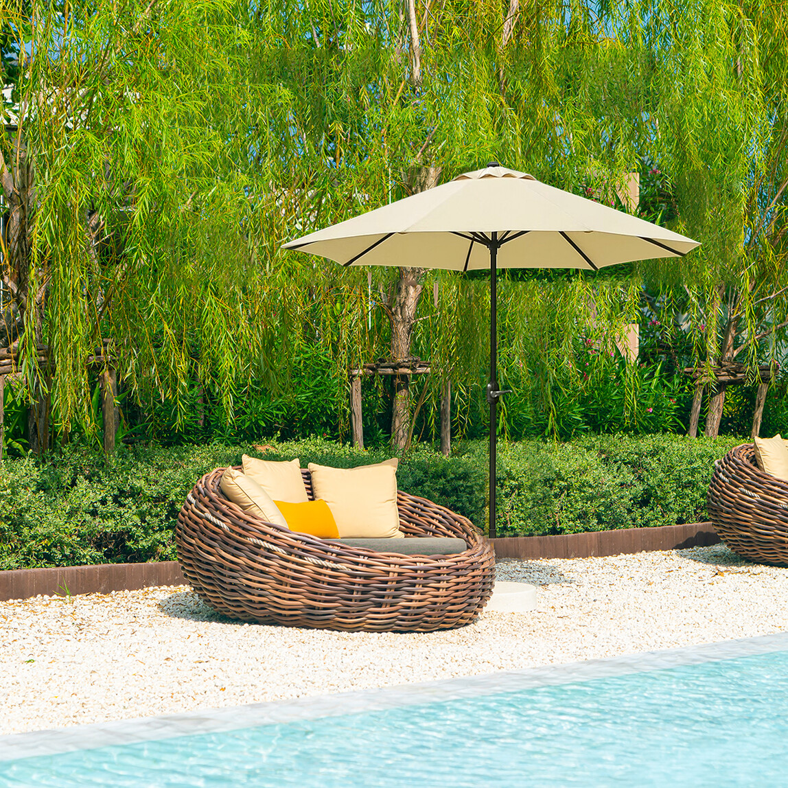    Sunfun Arezzo Şemsiye Ekru 270 cm  