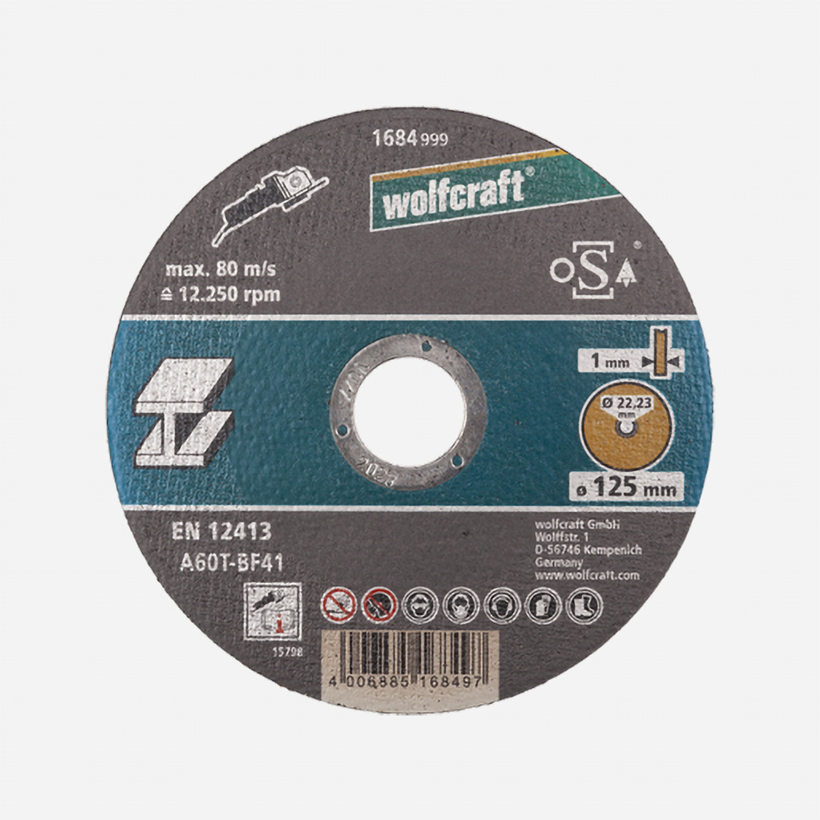    Wolfcraft Metal Disk Ø115x1x22,2mm 