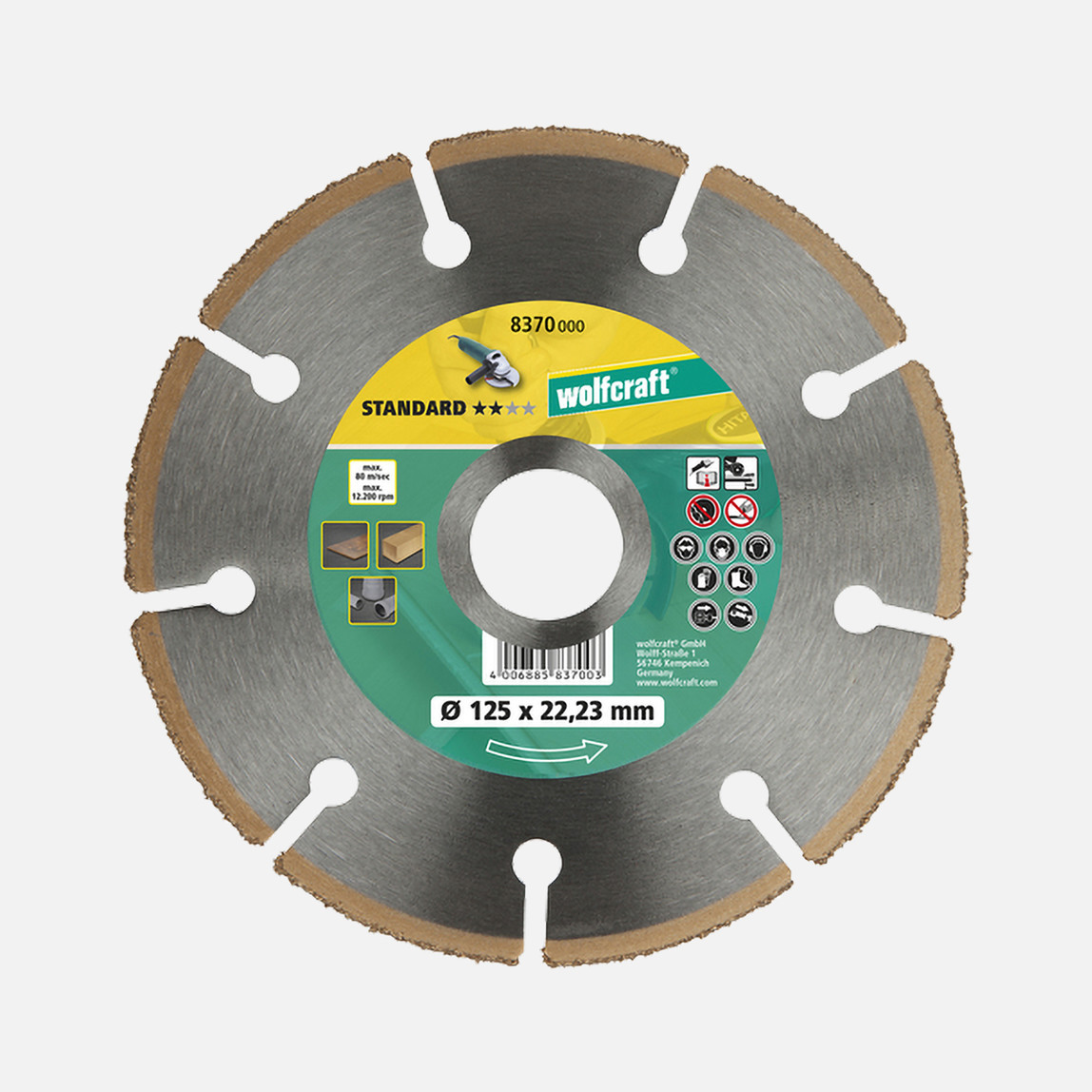    Wolfcraft HM Disk Ø125x22,2 mm 