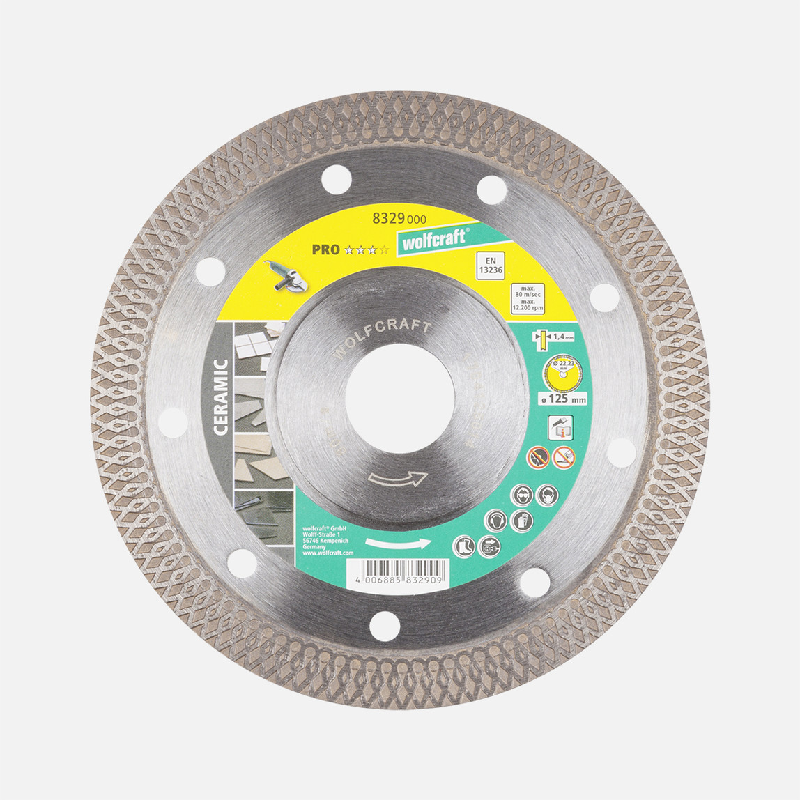   Wolfcraft Elmas Pro Turbo Disk Seramik Ø125mm
 