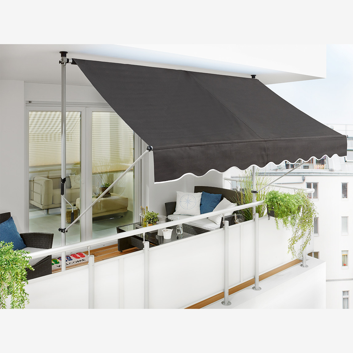    Sunfun Teleskopik Tente Antrasit 250x130 cm   