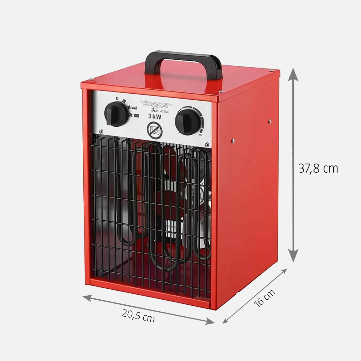    Voltomat 3000W Termostatlı Elektrikli Isıtıcı 
