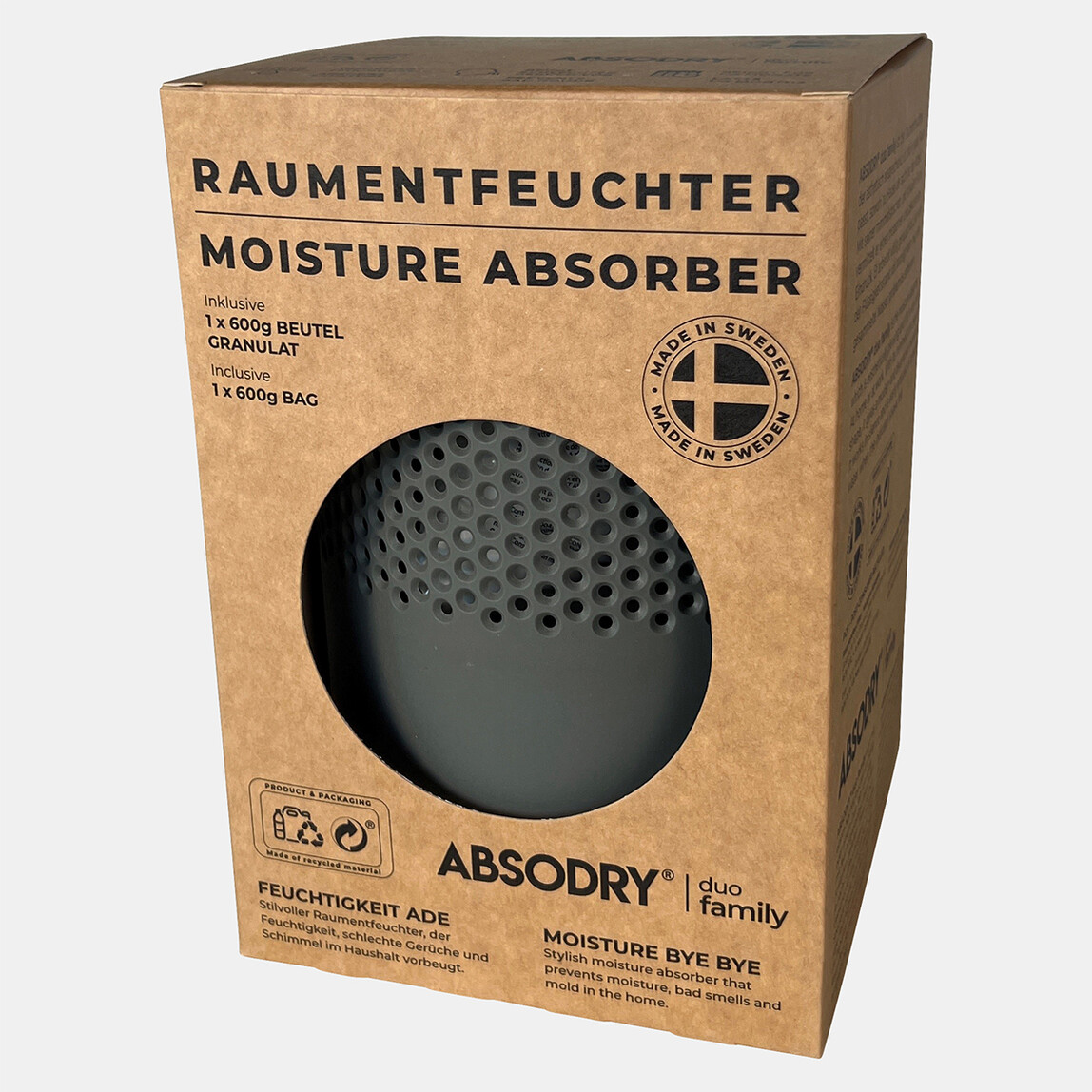    Absodry Nem Alma Cihazı Duo Ailesi Gri 600 gr 