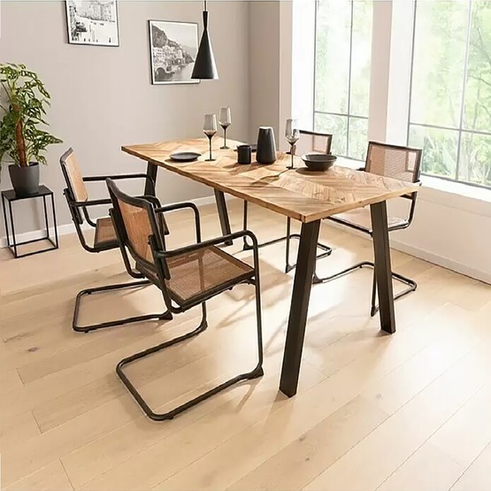 Exclusivholz Balıksırtı Lamine Masa Tablası Akasya