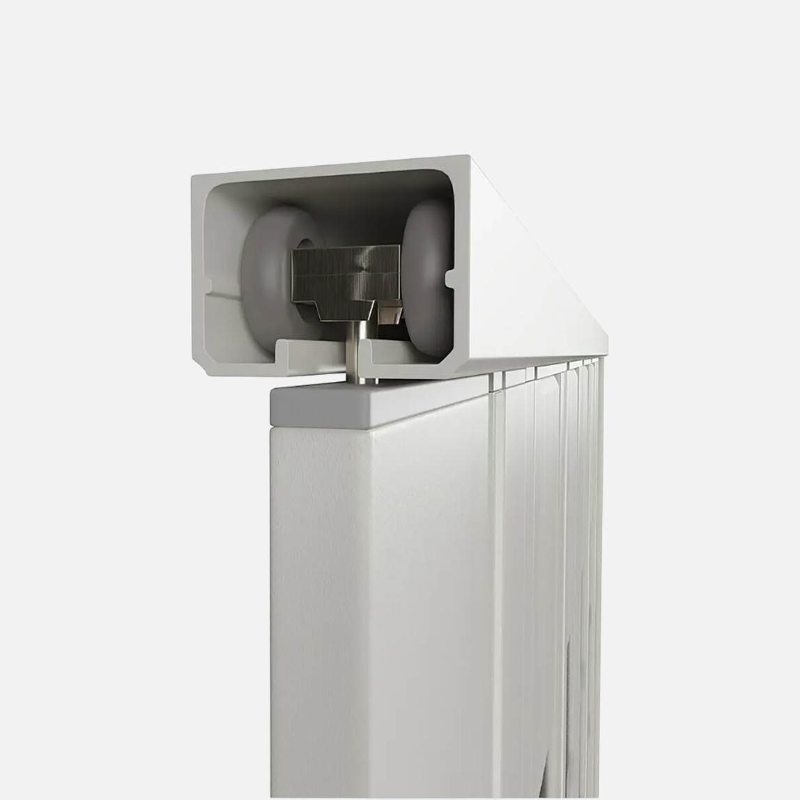    Katlanır PVC Camlı Akordiyon Kapı Beyaz 